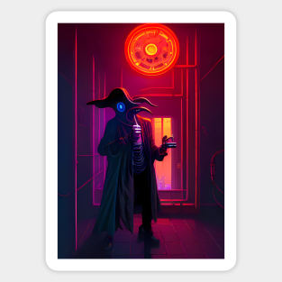 Cyberpunk plague doctor Sticker